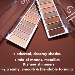 e.l.f. swatches on arm demonstrating pigmentation and blendability benefit