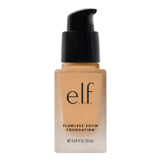 e.l.f. front packaging of Flawless Finish Foundation showing label and shade Nude for product clarity