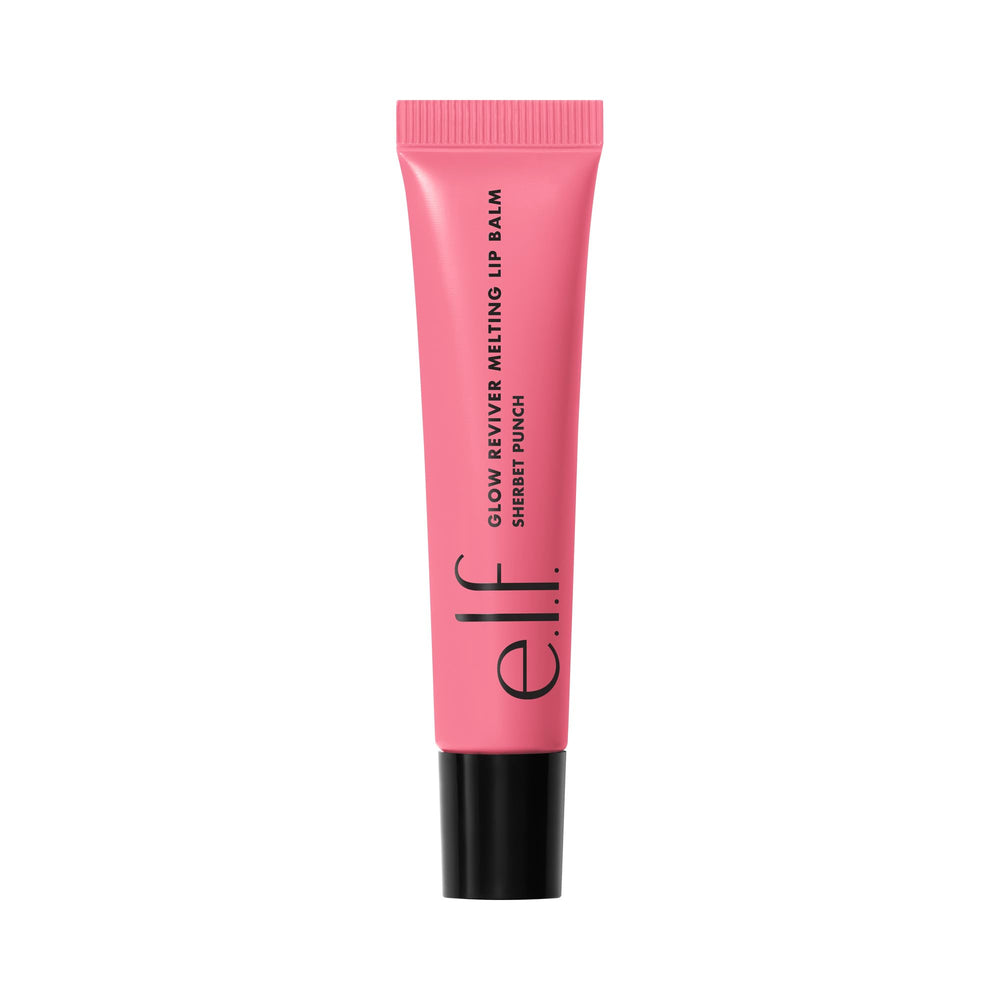 e.l.f. model applying balm outdoors showing quick glossy finish