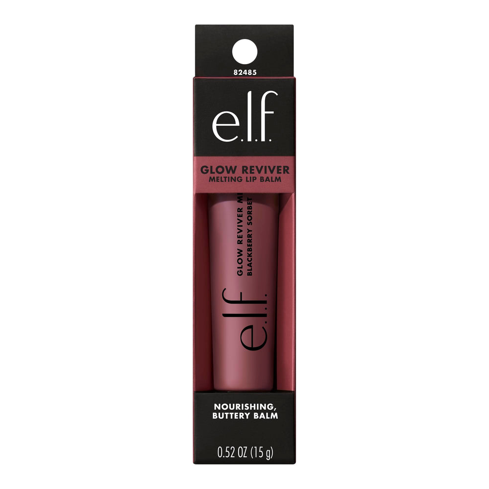 e.l.f. flatlay with blackberries and tube conveying flavor inspiration and glossy finish