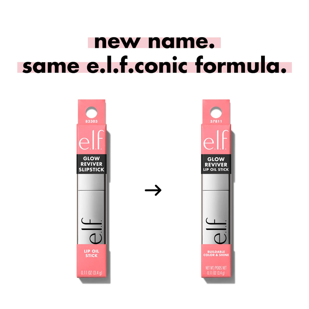 e.l.f. close-up of smooth lip oil texture highlighting glossy slip