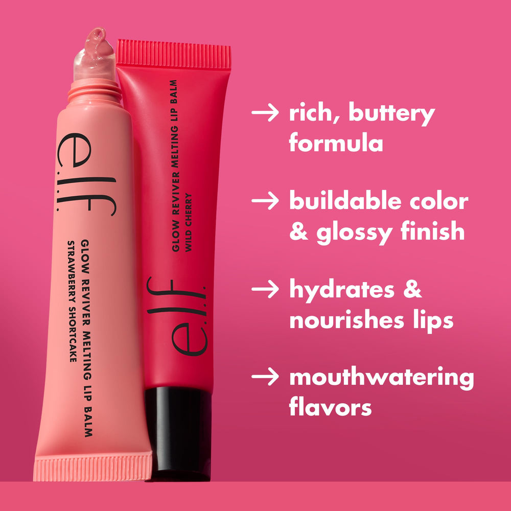 e.l.f. Glow Reviver close-up of balm texture showing smooth moisturizing finish
