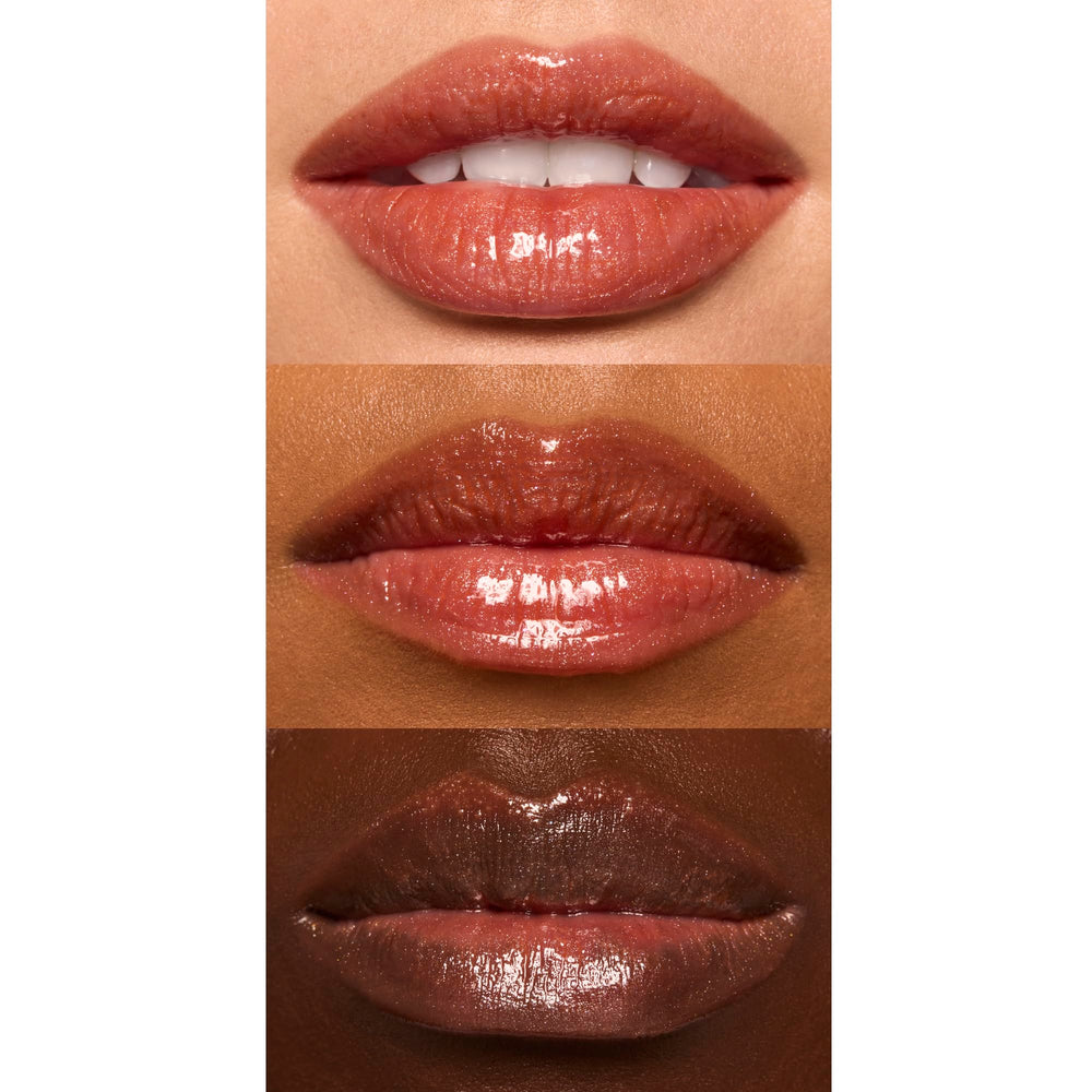 e.l.f. texture swatches showing sheer tint and high-glimmer finish for quick shade choice benefit