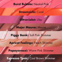 e.l.f. lip oil layered over lipstick to boost shine and dimension