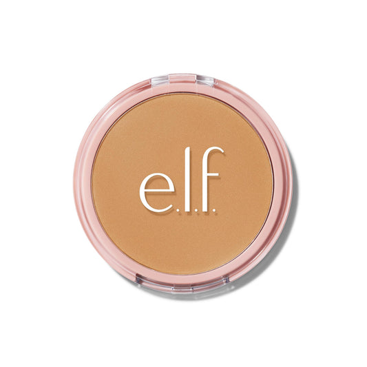 e.l.f. Halo Glow front compact showing sleek branding and portable design benefit