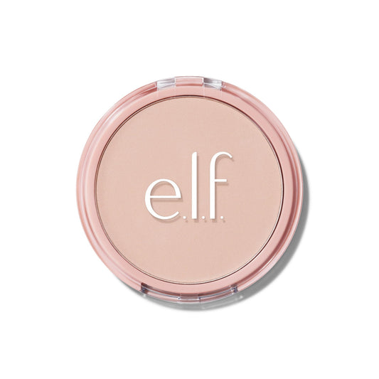 e.l.f. front compact showing sleek pressed powder for portable soft-focus glow