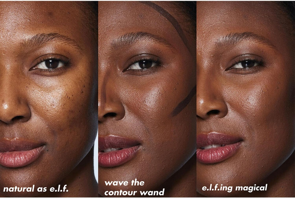 e.l.f. Halo Glow highlighting 2% squalane ingredient for hydrated finish