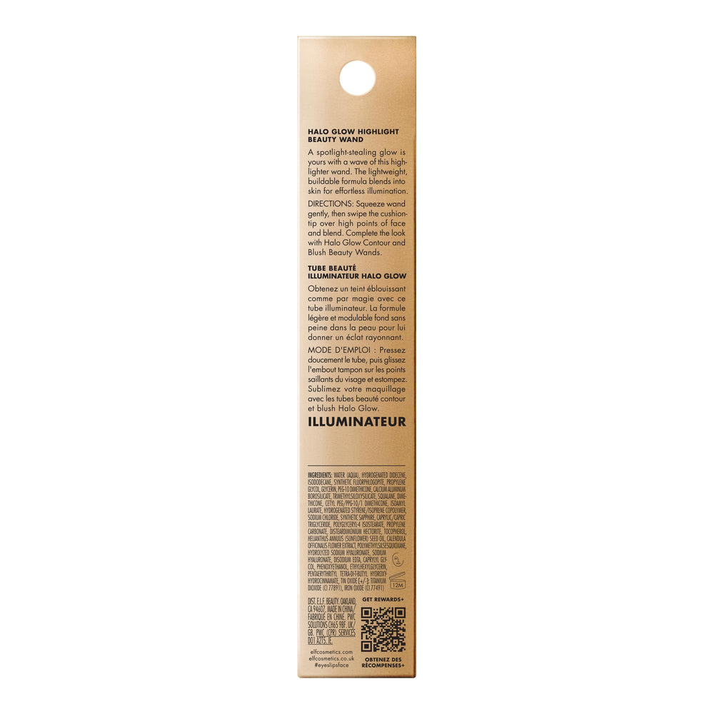 e.l.f. beauty wand in makeup bag by mirror for quick on-the-go glow