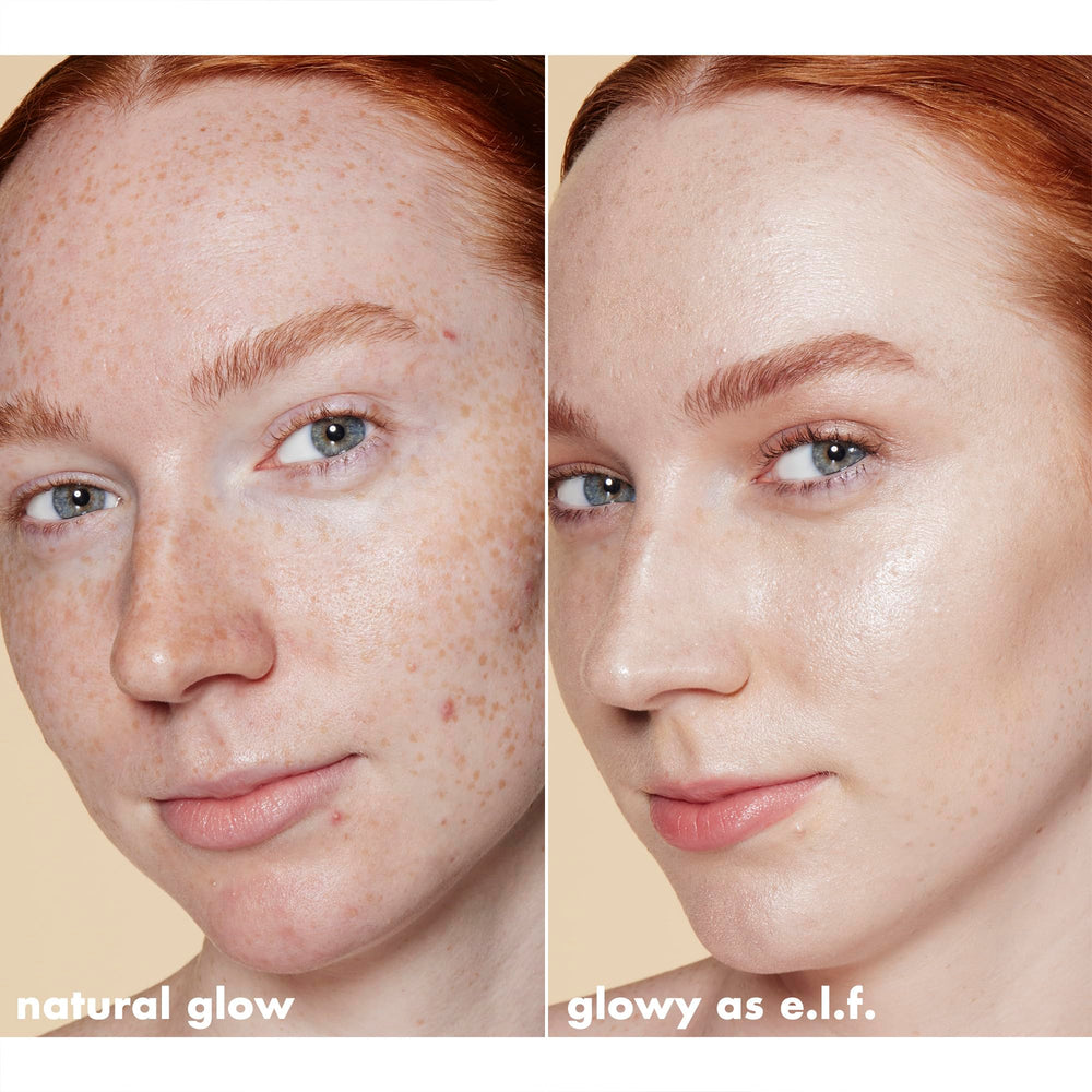 e.l.f. Halo Glow on vanity in lifestyle scene showing effortless, everyday glow