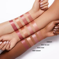 e.l.f. Halo Glow liquid texture swatch illustrating blendable, hydrating finish