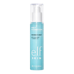 e.l.f. SKIN front bottle view showing label and tropical design, highlights portability