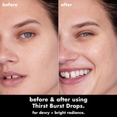 e.l.f. before and after skin showing visible glow and hydrated appearance