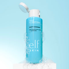 e.l.f. cleanser in hand showing travel-friendly size
