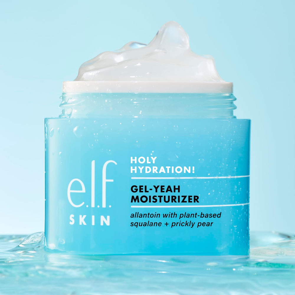 e.l.f. gel swatched on skin demonstrating lightweight finish and visible plumping