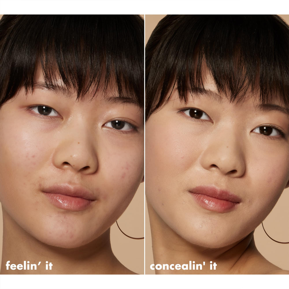 e.l.f. concealer applied under-eye demonstrating concealment and natural look