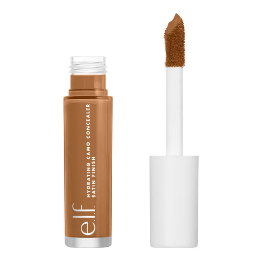 e.l.f. packaging front view showing Deep Caramel shade and clean design benefit