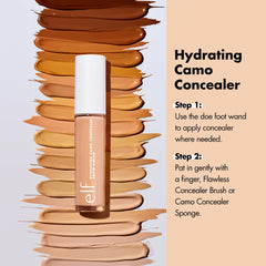 close-up of e.l.f. concealer texture highlighting smooth, blendable satin finish