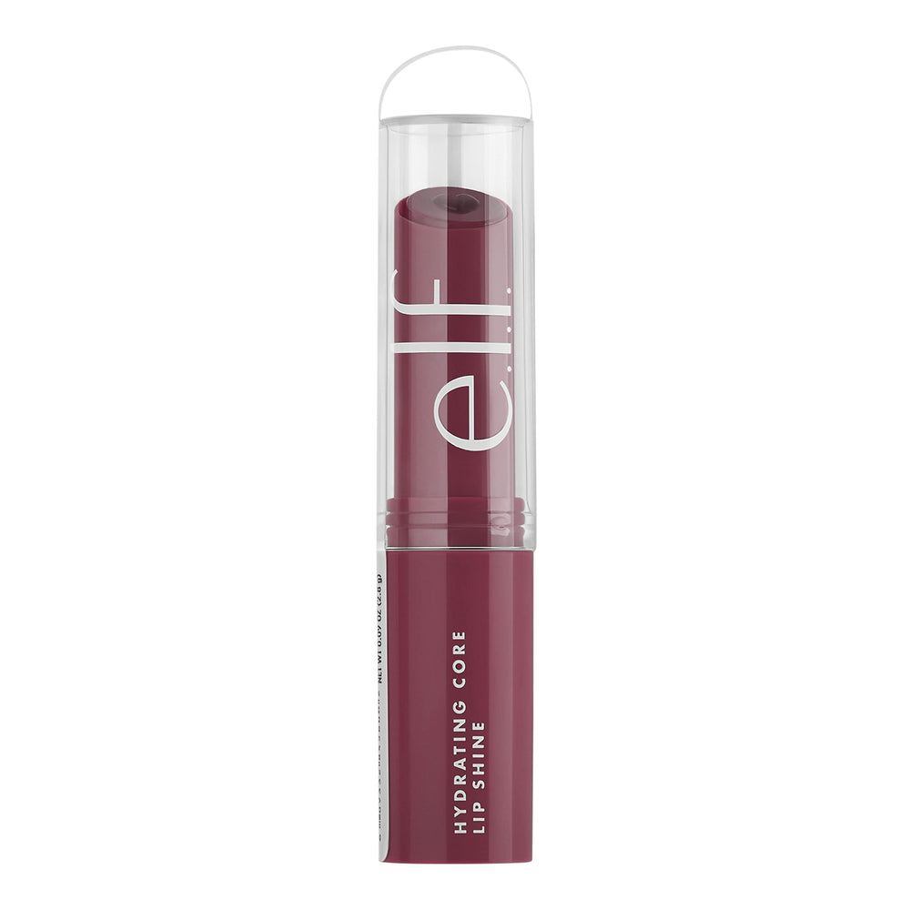 e.l.f. size comparison beside a lipstick showing travel-friendly, pocket-ready design