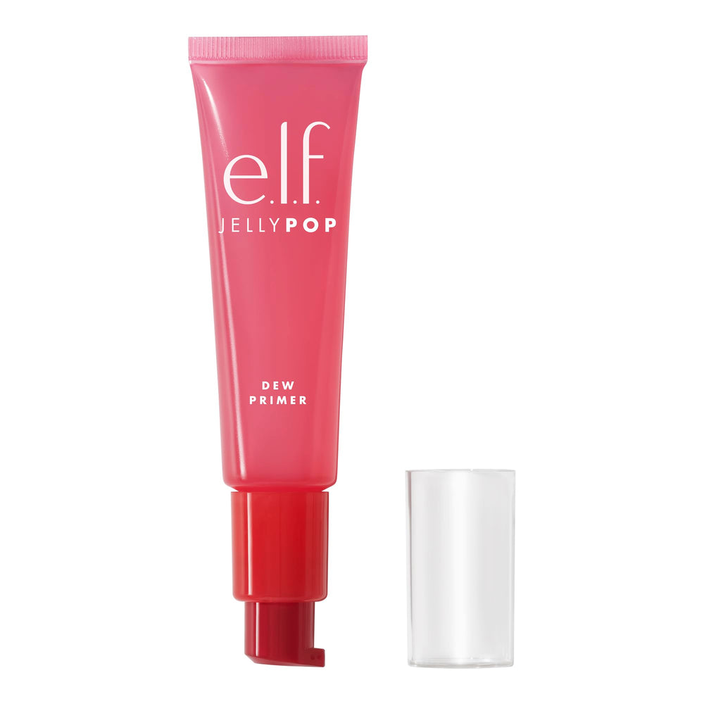 e.l.f. front packaging of Jelly Pop Dew Primer shows clear tube and branding for easy identification