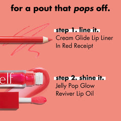 e.l.f. jelly pop on lips close-up providing glossy, non-sticky shine benefit