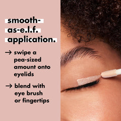 e.l.f. Lock It Down primer applied on eyelid demonstrating improved color payoff