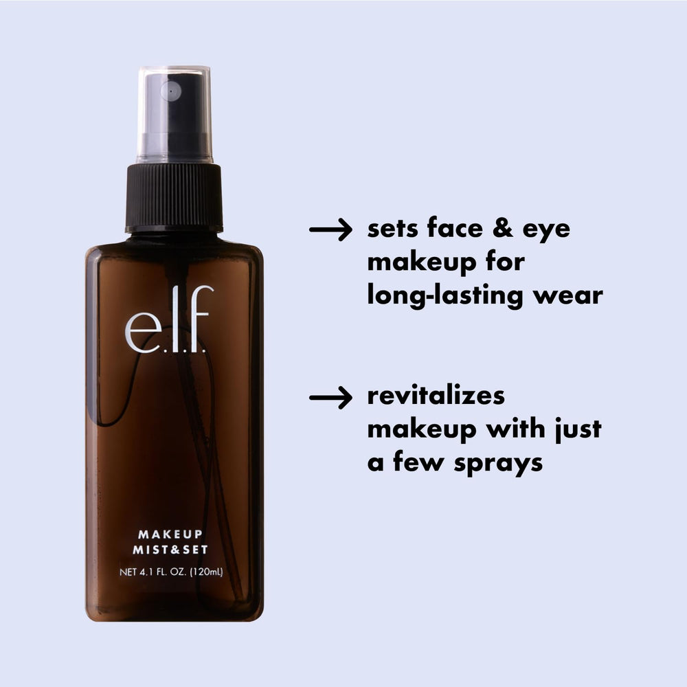 e.l.f. visible mist spray texture showing lightweight, nonsticky finish benefit