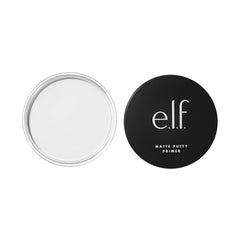 e.l.f. matte putty primer front jar showing label and compact size benefit
