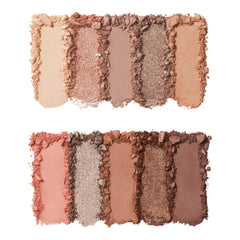 e.l.f. palette open with ten pans visible for quick shade selection benefit