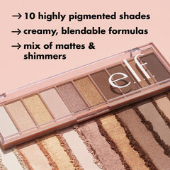 e.l.f. palette next to credit card for size comparison and travel convenience