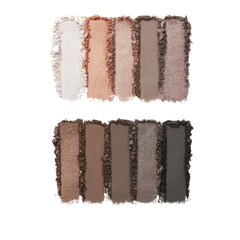 e.l.f. close-up of each shade pan revealing pigment and blendability benefits