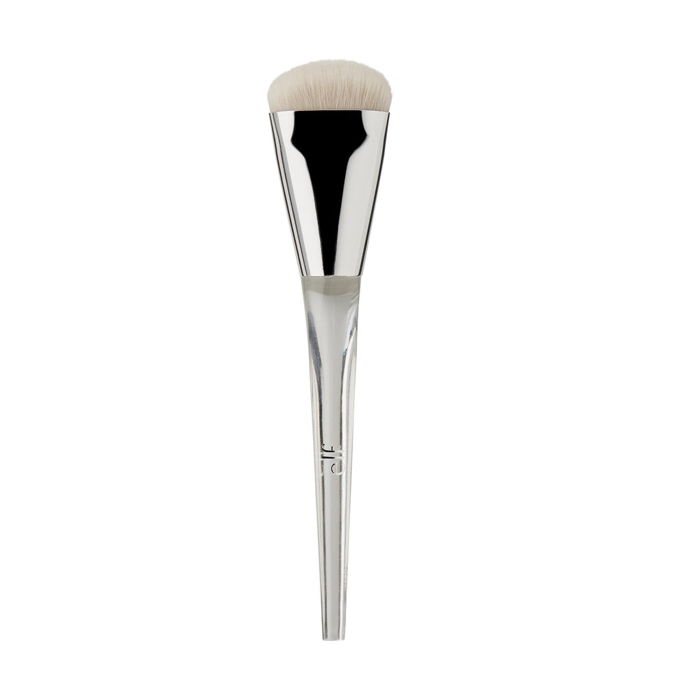 e.l.f. Precision Sculpting Brush front view showing shape and benefits