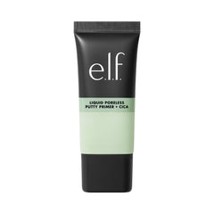 e.l.f. applying primer with fingers for smoothing and redness neutralizing
