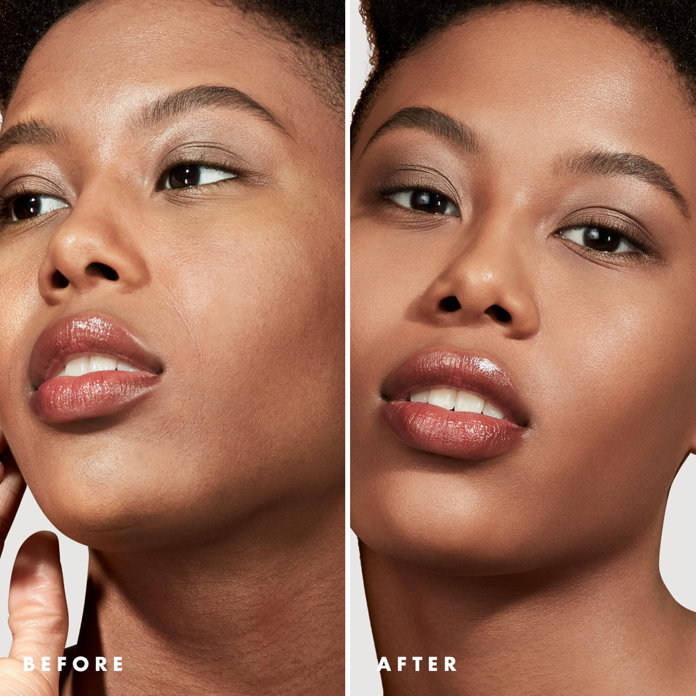 e.l.f. primer applied on skin showing blurred pores and refined look