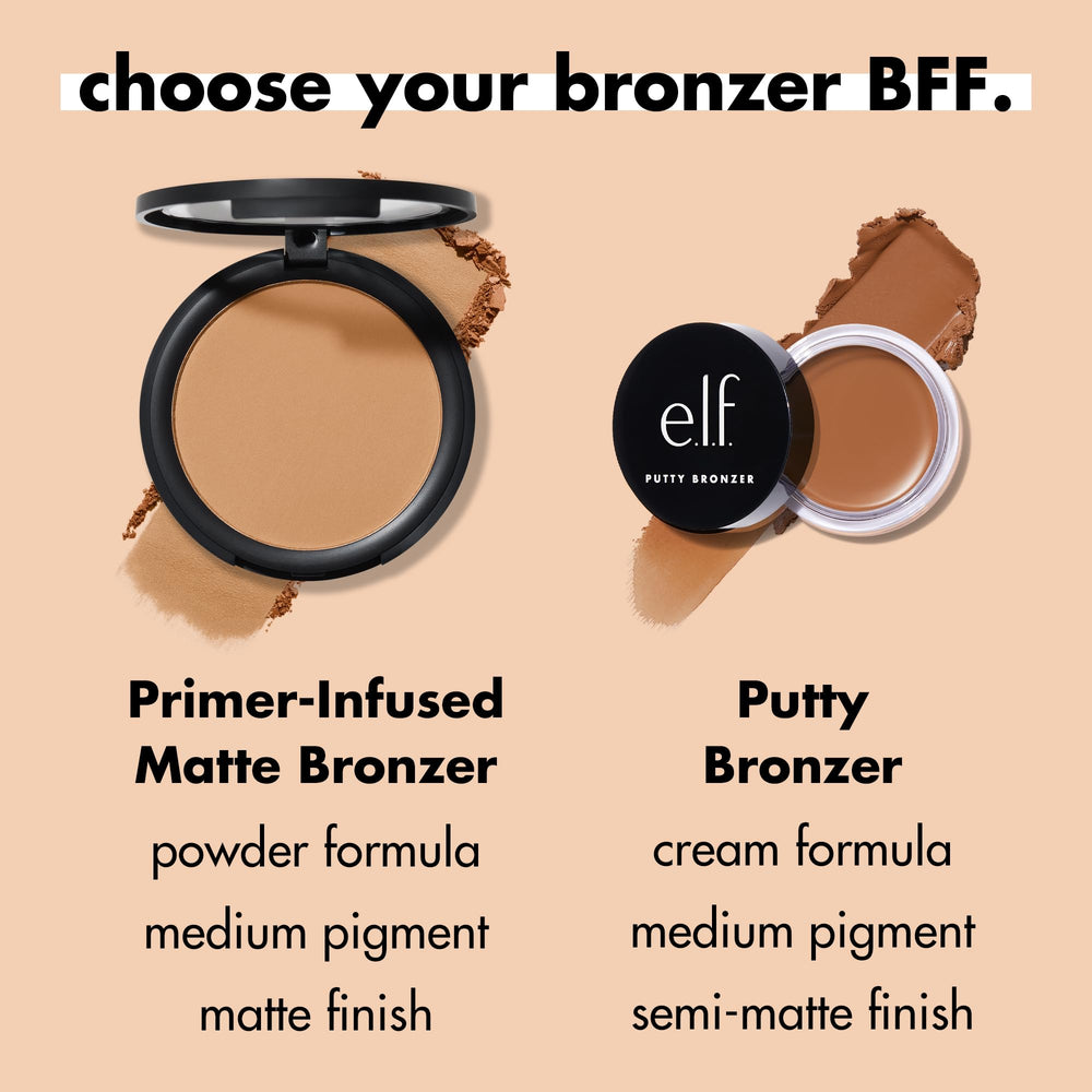 e.l.f. bronzer next to coin for scale highlighting travel-friendly size