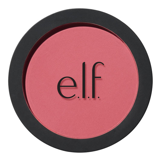 e.l.f. compact front view showing sleek packaging and portable design benefit