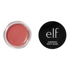 e.l.f. front packaging of Luminous Putty Blush showing shade Belize and size benefit