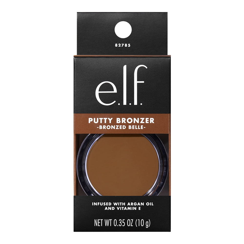 e.l.f. Putty Bronzer being applied with a putty brush for smooth, even coverage