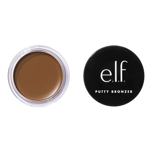 e.l.f. Putty Bronzer compact front view showing sleek packaging and travel-ready size