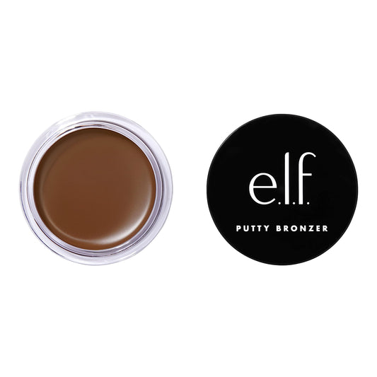 e.l.f. putty bronzer front packaging showing compact and shade sun kissed for easy selection