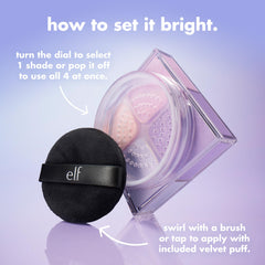 e.l.f. finely milled powder close-up showing smooth texture for blur effect benefit