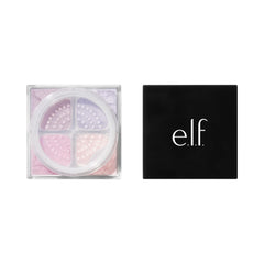 e.l.f. split-face before and after showing blurred imperfections and brighter skin