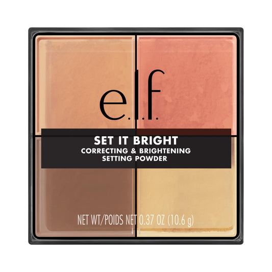 e.l.f. Set it Bright Quad compact front view showing dial and pans, versatile correction