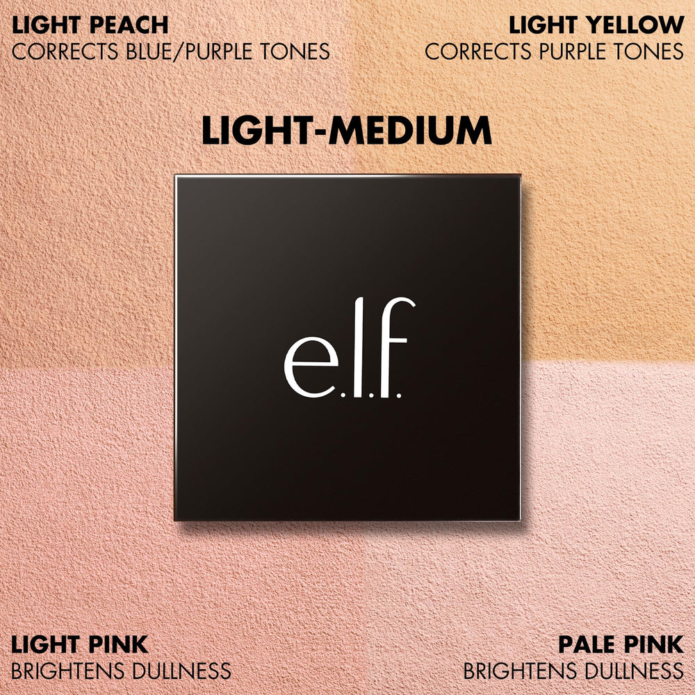 e.l.f. open quad with four distinct shades for correction and brightening