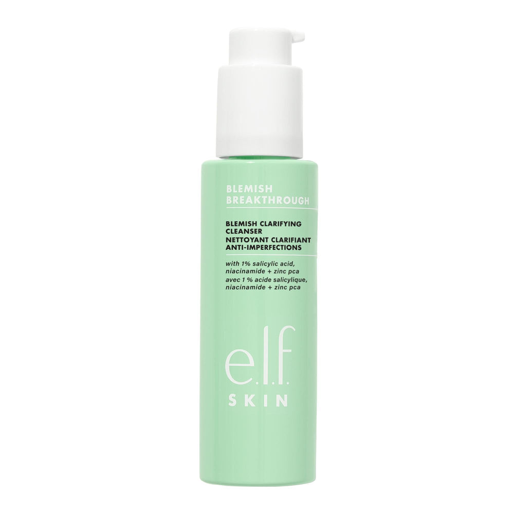 e.l.f. SKIN pump dispenser close-up demonstrating easy application and controlled use