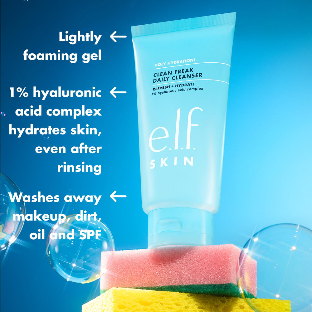 e.l.f. SKIN pump top closeup illustrating easy dispensing and control