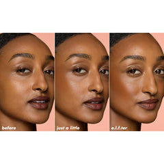 e.l.f. swiped bronzer on arm demonstrating buildable color payoff