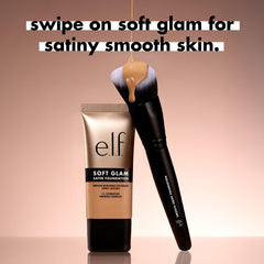 e.l.f. foundation applied on skin demonstrating smooth, even coverage