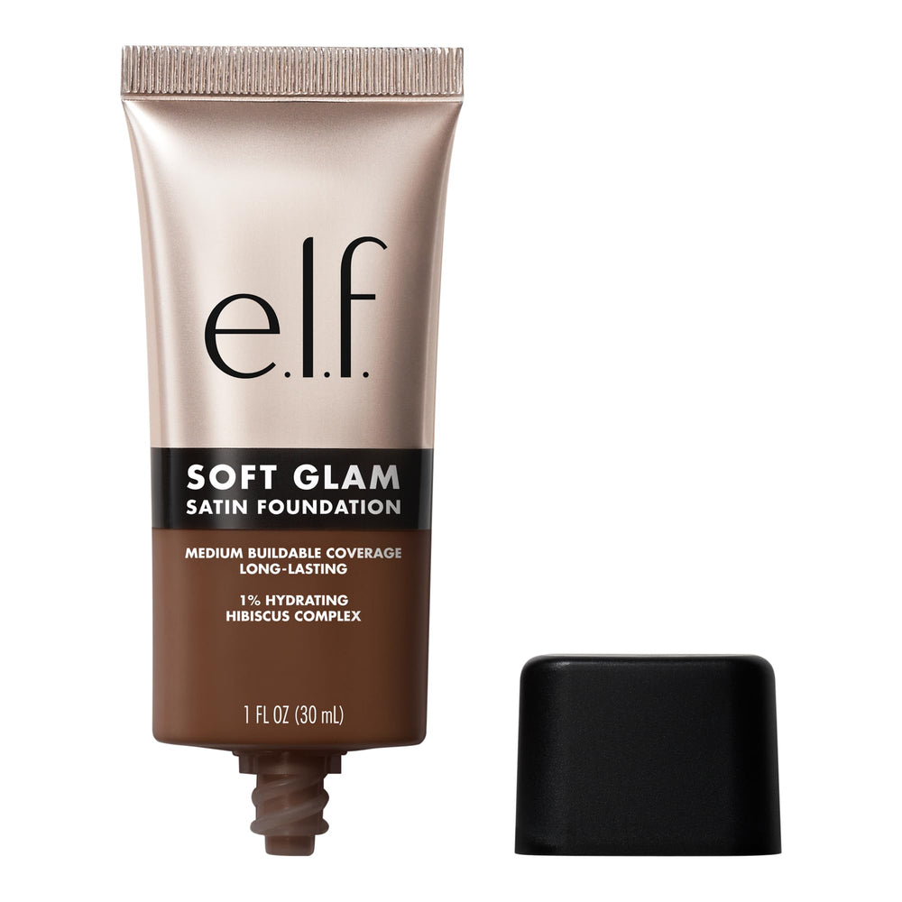 e.l.f. Soft Glam foundation bottle front view showing product and benefit hydration