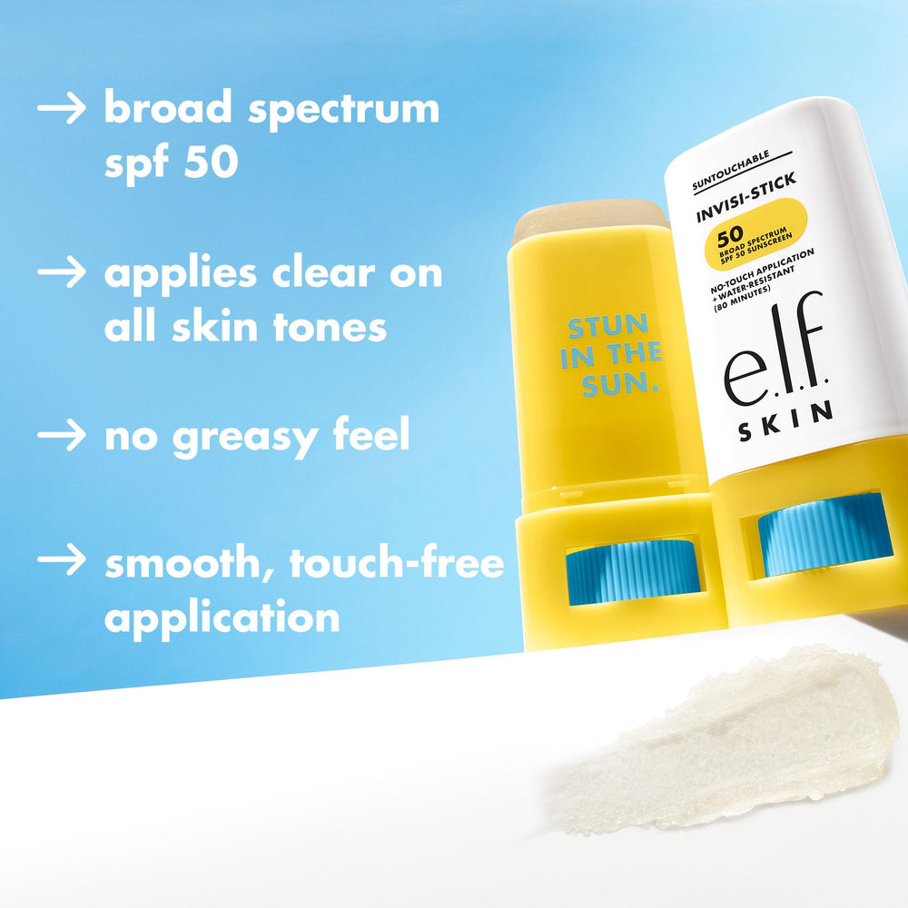 e.l.f. Suntouchable clear application on hand demonstrating no white cast