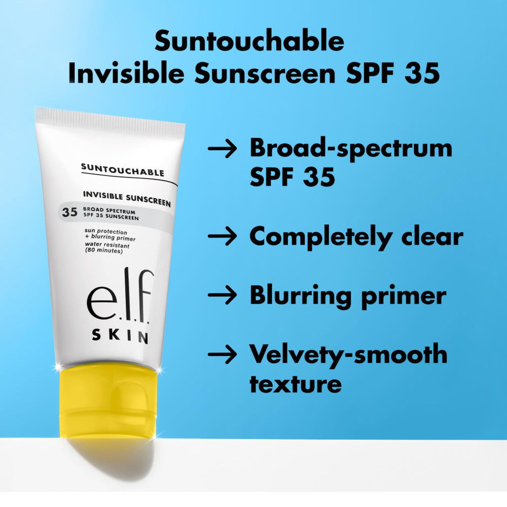 e.l.f. Suntouchable being dispensed on hand demonstrating easy application